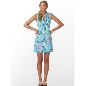Lilly Pulitzer Adeline Worth Blue May Flower Dress